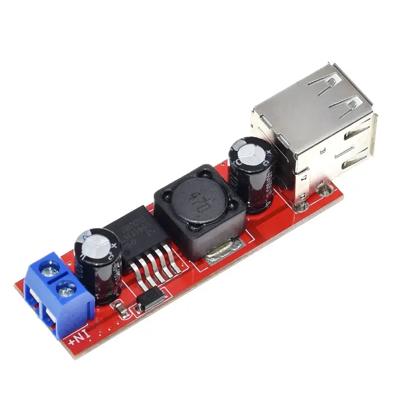 DC 6V-40V To 5V 3A Dual USB DC-DC Step-down Converter Module Charger LM2596S Dual USB