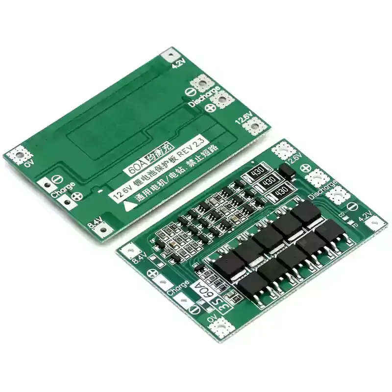 3S 60A Lithium Battery Management System 18650 BMS 60A Protection Board with Balance For Drill Motor