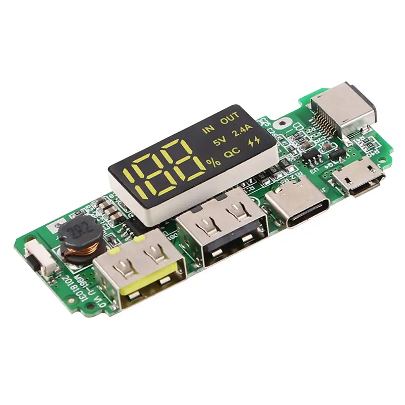 Dual USB 5V 2.4A Micro/Type-C USB Power Bank 18650 Charging Module Lithium Battery Charger Board